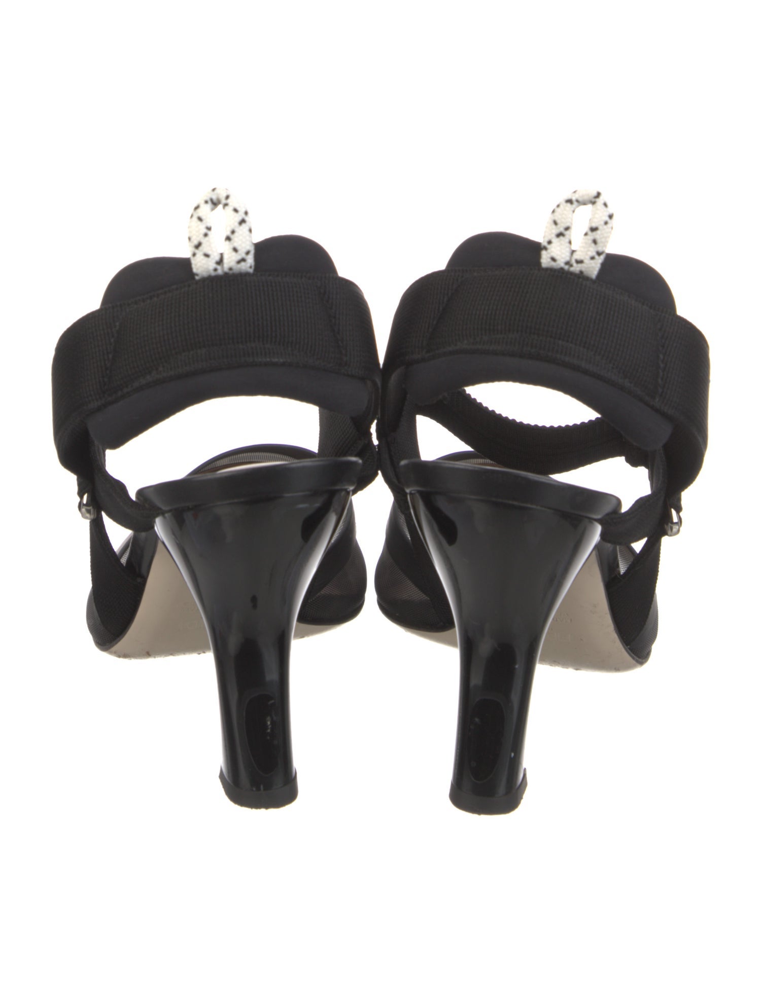 Fendi Zucca FF Logo Mesh Slingback Pumps